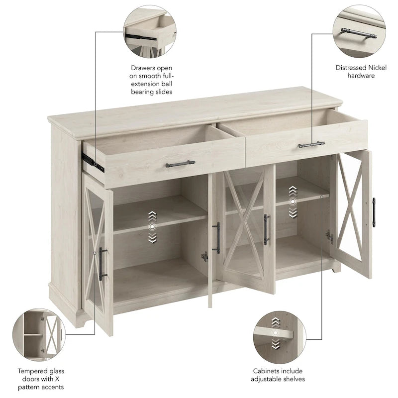 Lennox 60W Sideboard Buffet Cabinet with Drawers