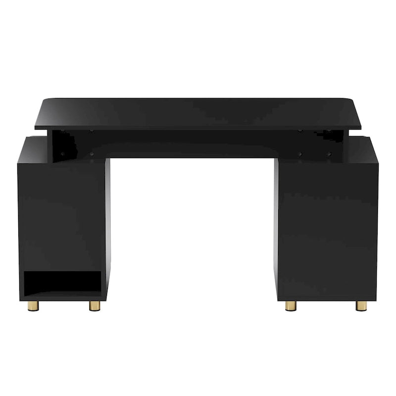 Modern Executive Floating Desk with 3 Drawers & Sleek Work Surface