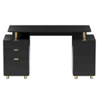 Modern Executive Floating Desk with 3 Drawers & Sleek Work Surface