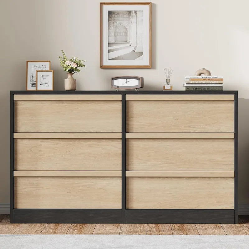 6 Drawer Dresser for Bedroom, Modern Dresser Organizer Storage Chest