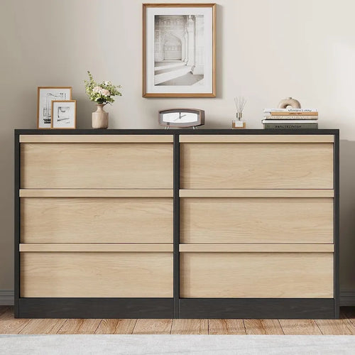 6 Drawer Dresser for Bedroom, Modern Dresser Organizer Storage Chest