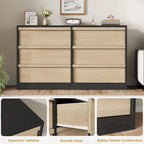 6 Drawer Dresser for Bedroom, Modern Dresser Organizer Storage Chest