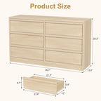 6 Drawer Dresser for Bedroom, Modern Dresser Organizer Storage Chest