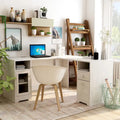 Barlon Transitional 59-inch L-shaped Computer Desk with USBs