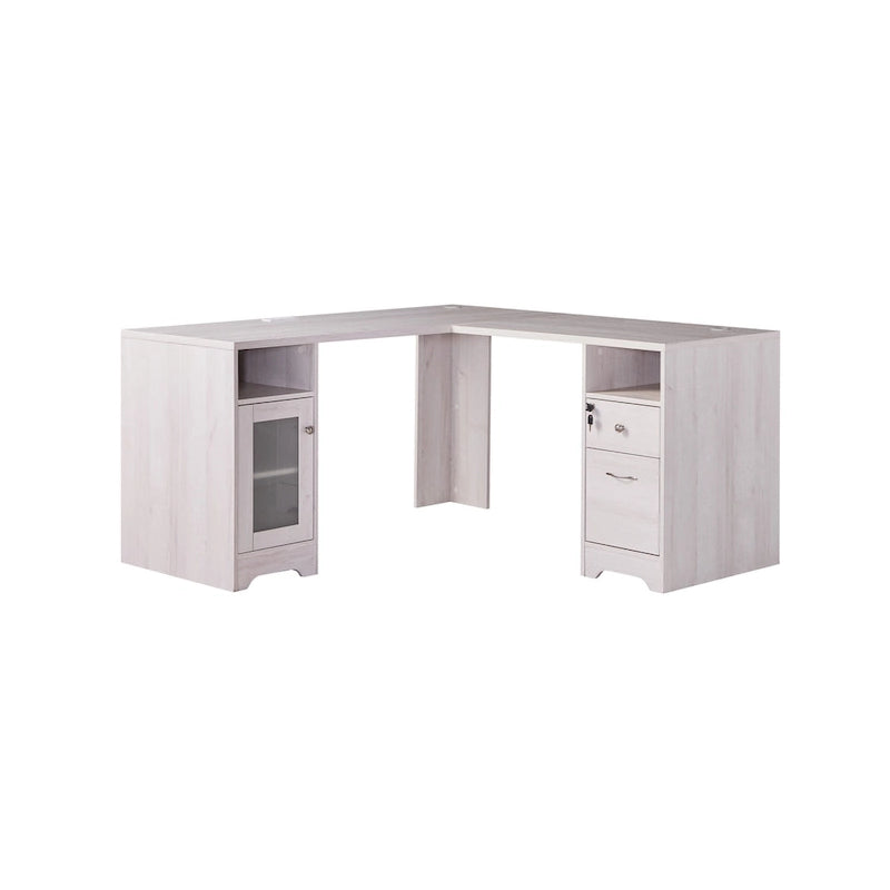 Barlon Transitional 59-inch L-shaped Computer Desk with USBs