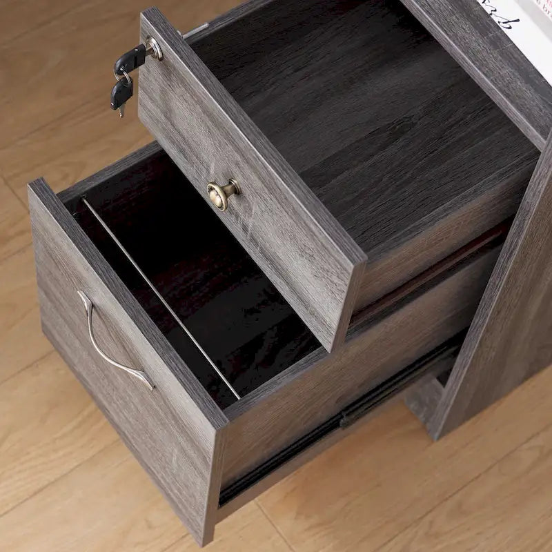 Barlon Transitional 59-inch L-shaped Computer Desk with USBs