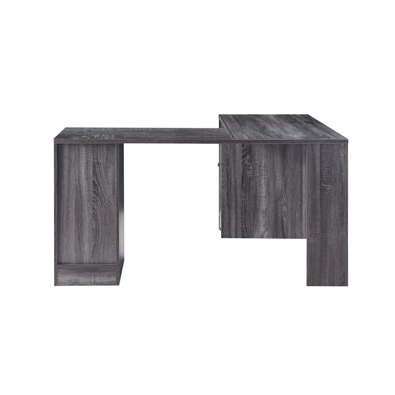 Barlon Transitional 59-inch L-shaped Computer Desk with USBs