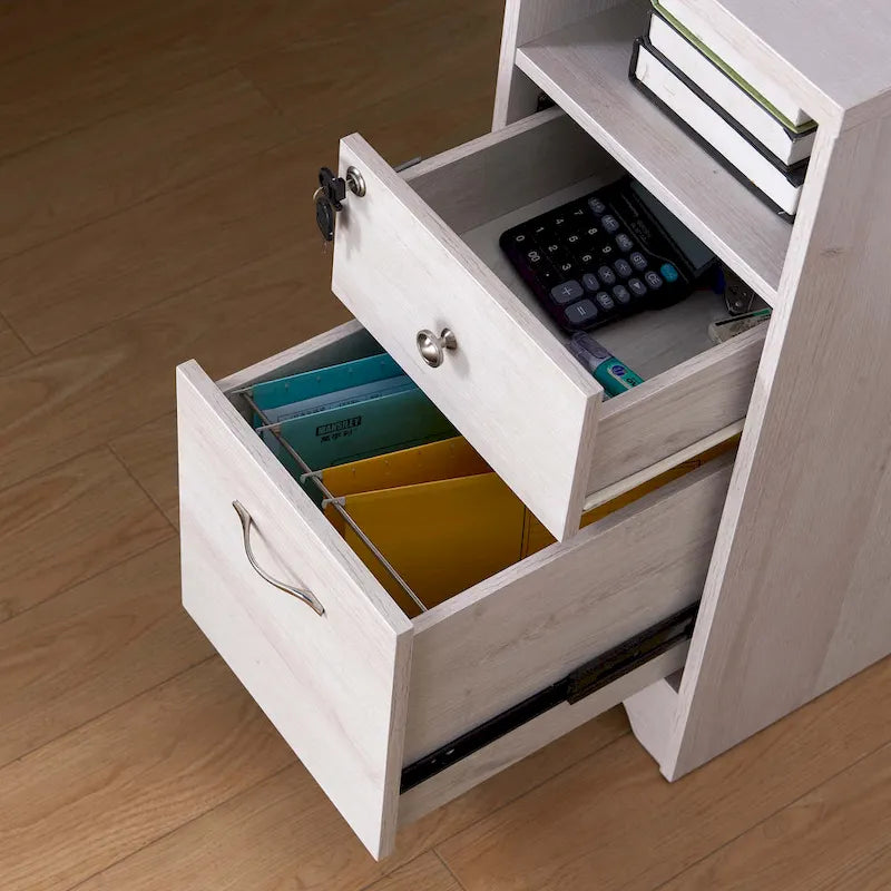 Barlon Transitional 59-inch L-shaped Computer Desk with USBs