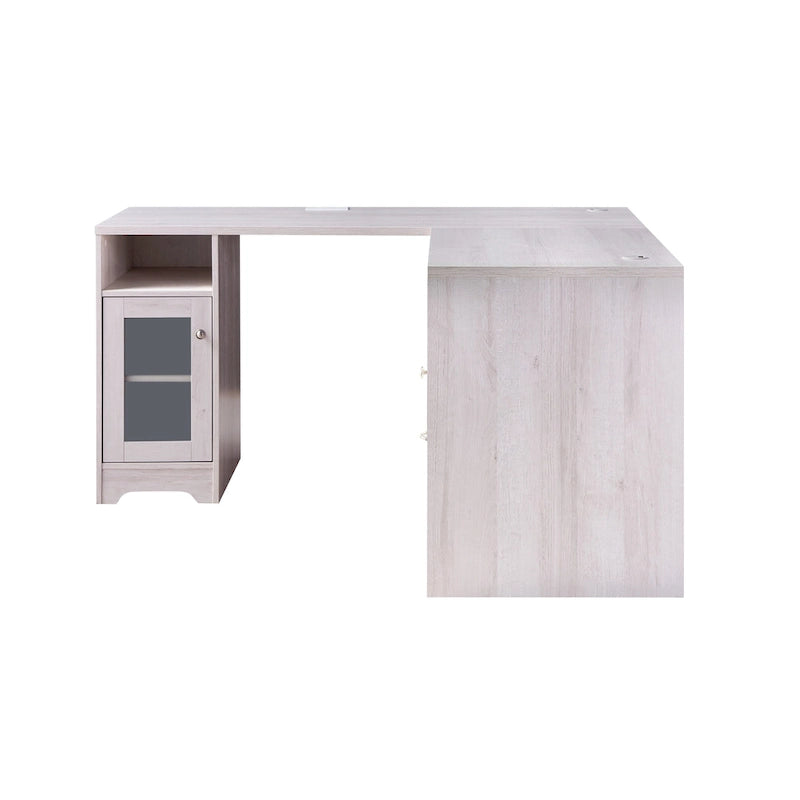 Barlon Transitional 59-inch L-shaped Computer Desk with USBs