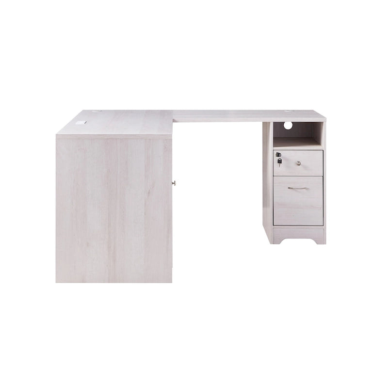 Barlon Transitional 59-inch L-shaped Computer Desk with USBs