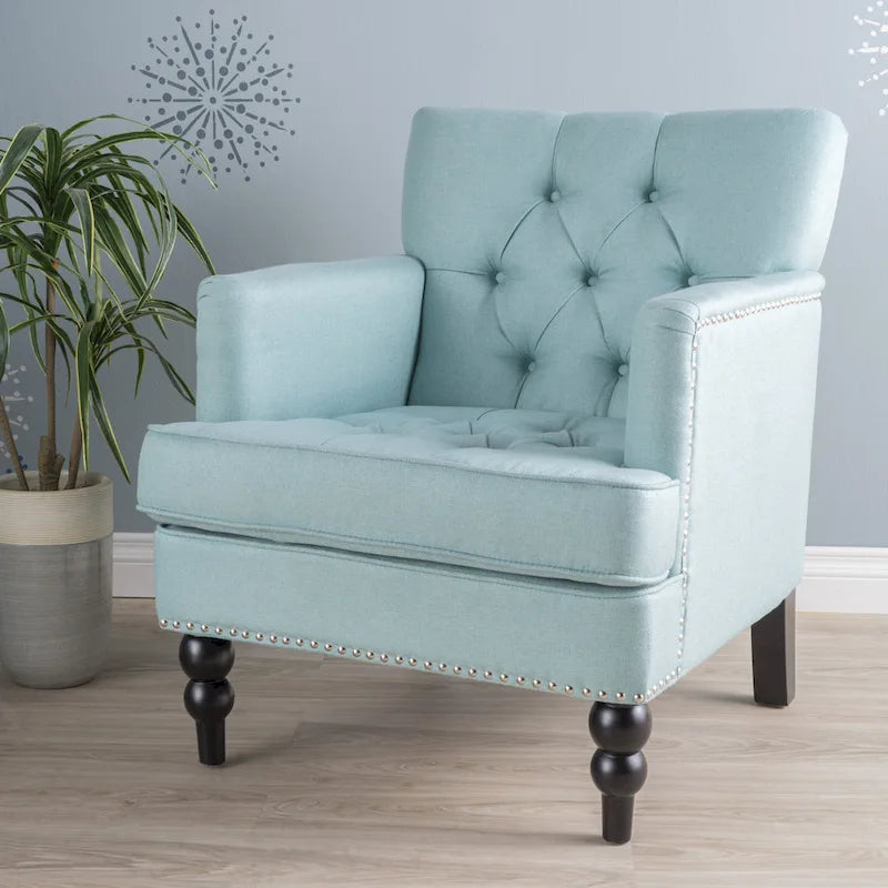 Malone Tufted Back Fabric Club Chair - 28.00 L x 29.50 W x 33.50 H