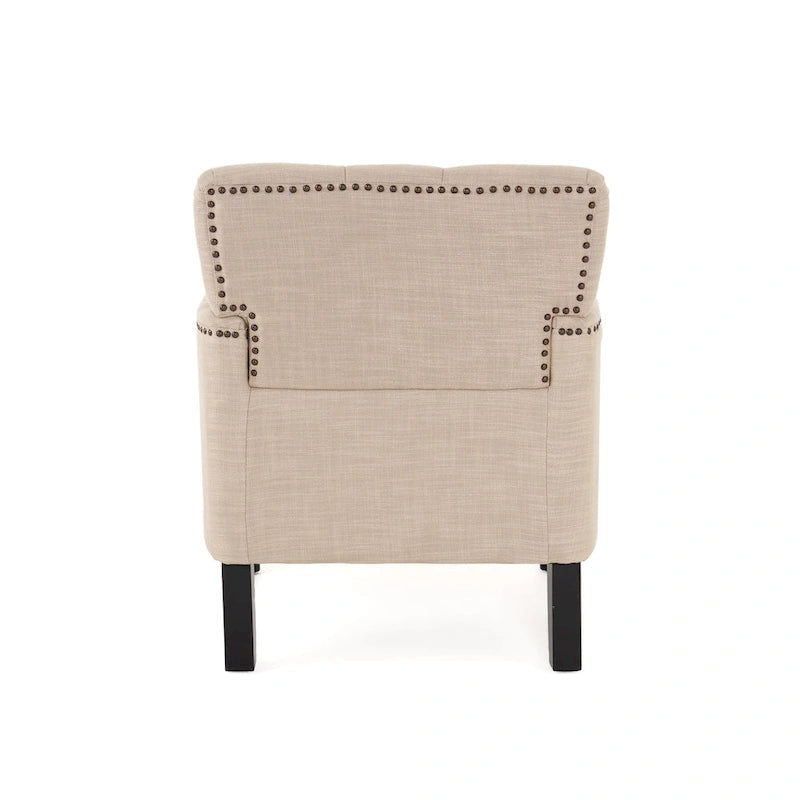Malone Tufted Back Fabric Club Chair - 28.00 L x 29.50 W x 33.50 H