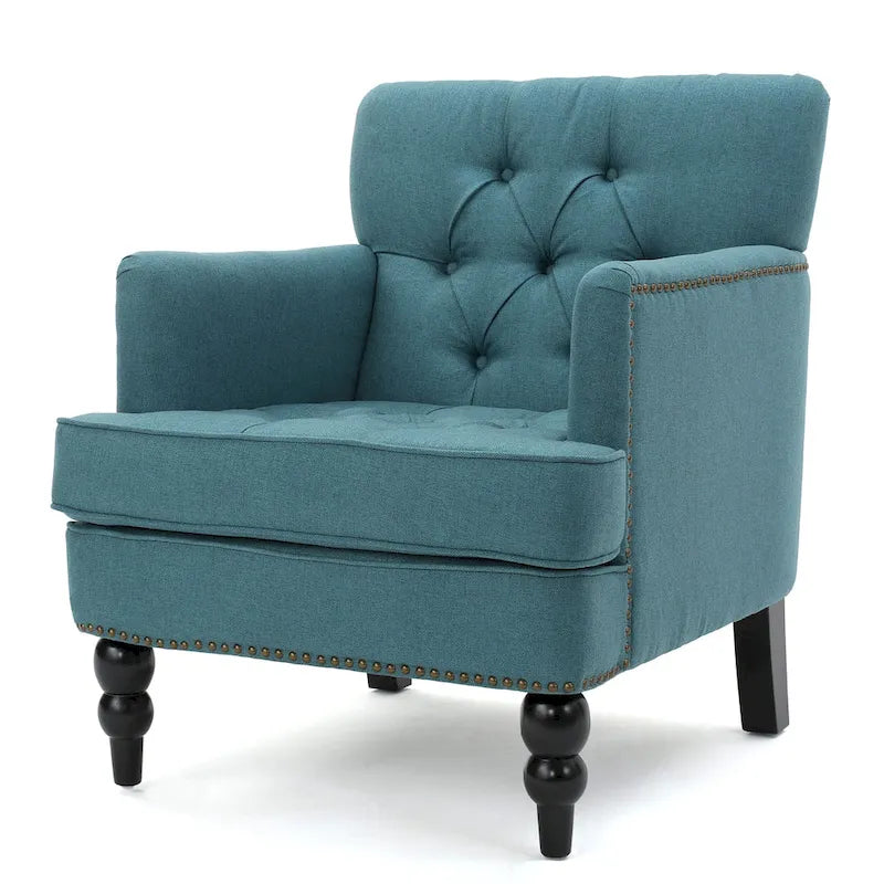 Malone Tufted Back Fabric Club Chair - 28.00 L x 29.50 W x 33.50 H