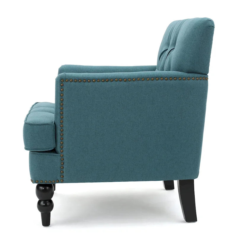 Malone Tufted Back Fabric Club Chair - 28.00 L x 29.50 W x 33.50 H