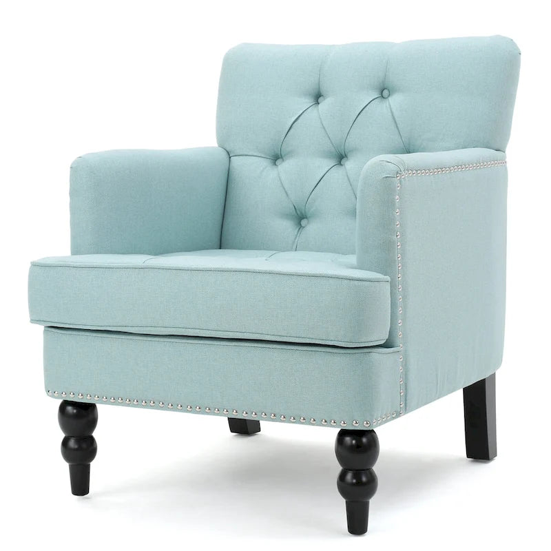 Malone Tufted Back Fabric Club Chair - 28.00 L x 29.50 W x 33.50 H