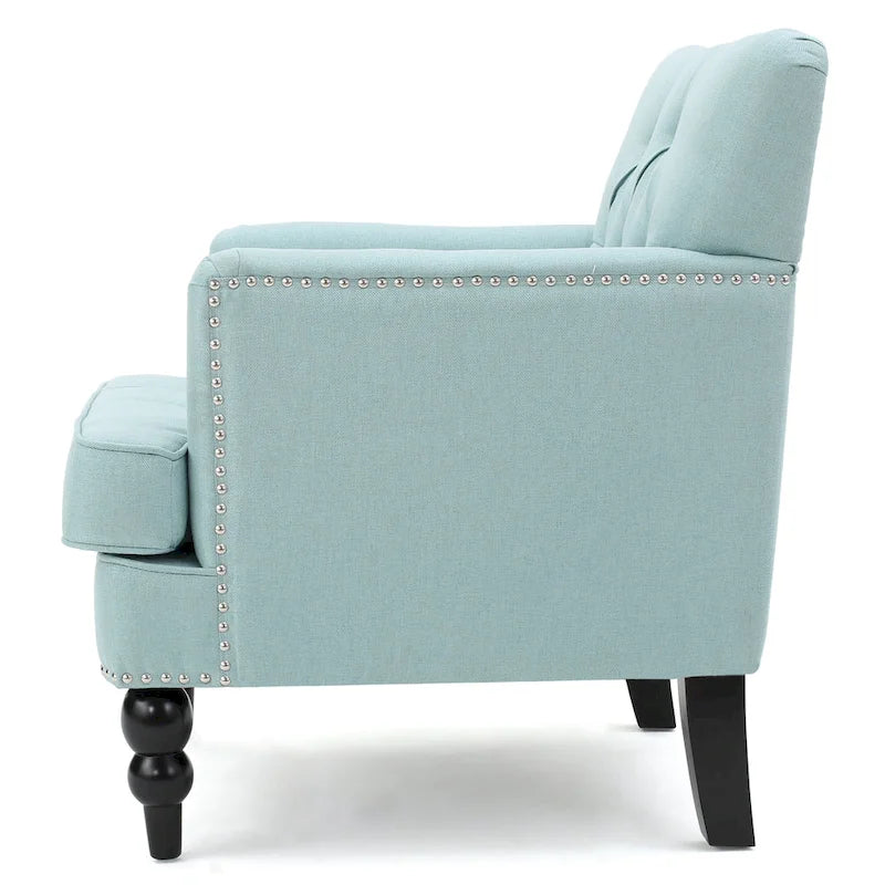 Malone Tufted Back Fabric Club Chair - 28.00 L x 29.50 W x 33.50 H