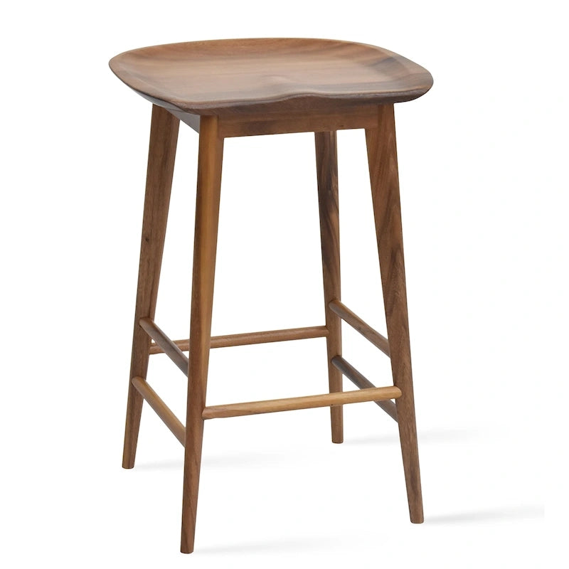 Backless Solid Acacia Counter Stool - Counter Stool