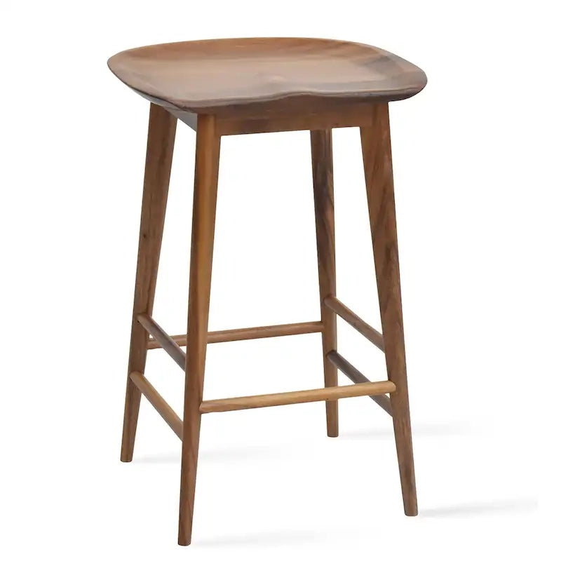 Backless Solid Acacia Counter Stool - Counter Stool