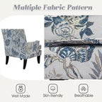 French Country Armchair with Nailhead Trim and Solid Wood Legs