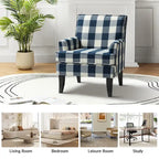 French Country Armchair with Nailhead Trim and Solid Wood Legs