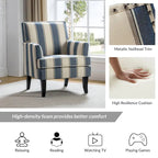 French Country Armchair with Nailhead Trim and Solid Wood Legs