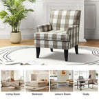 French Country Armchair with Nailhead Trim and Solid Wood Legs
