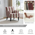 French Country Armchair with Nailhead Trim and Solid Wood Legs