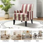 French Country Armchair with Nailhead Trim and Solid Wood Legs