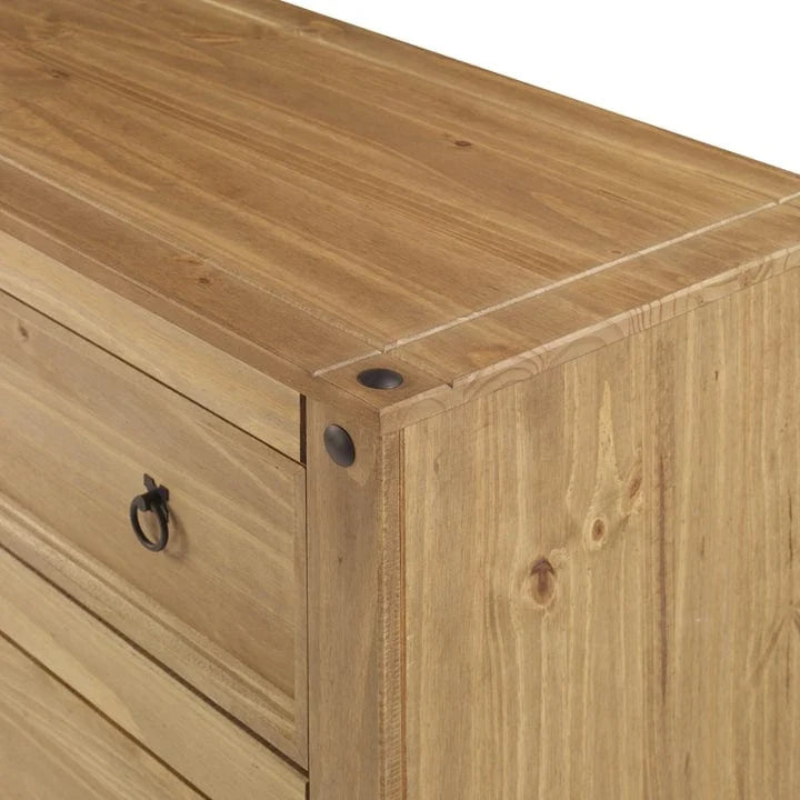 Wood Dresser 4 Drawers Chest