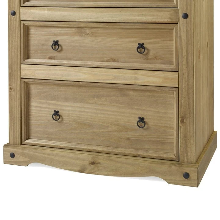 Wood Dresser 4 Drawers Chest