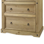 Wood Dresser 4 Drawers Chest