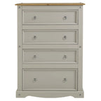Wood Dresser 4 Drawers Chest