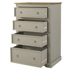 Wood Dresser 4 Drawers Chest