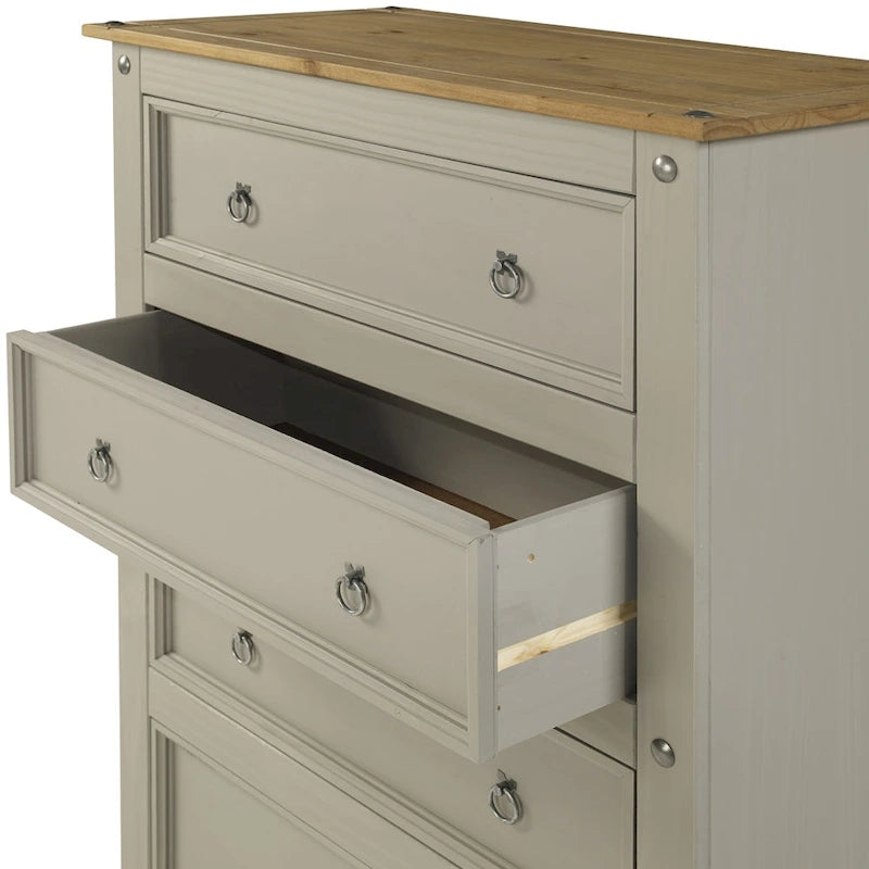 Wood Dresser 4 Drawers Chest