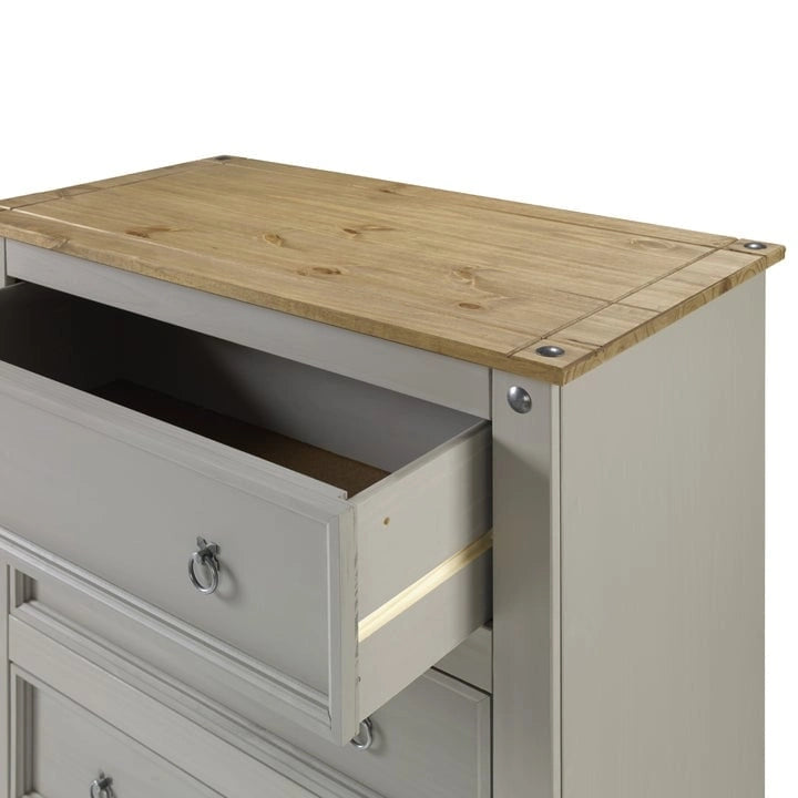 Wood Dresser 4 Drawers Chest