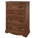 Wood Dresser 4 Drawers Chest