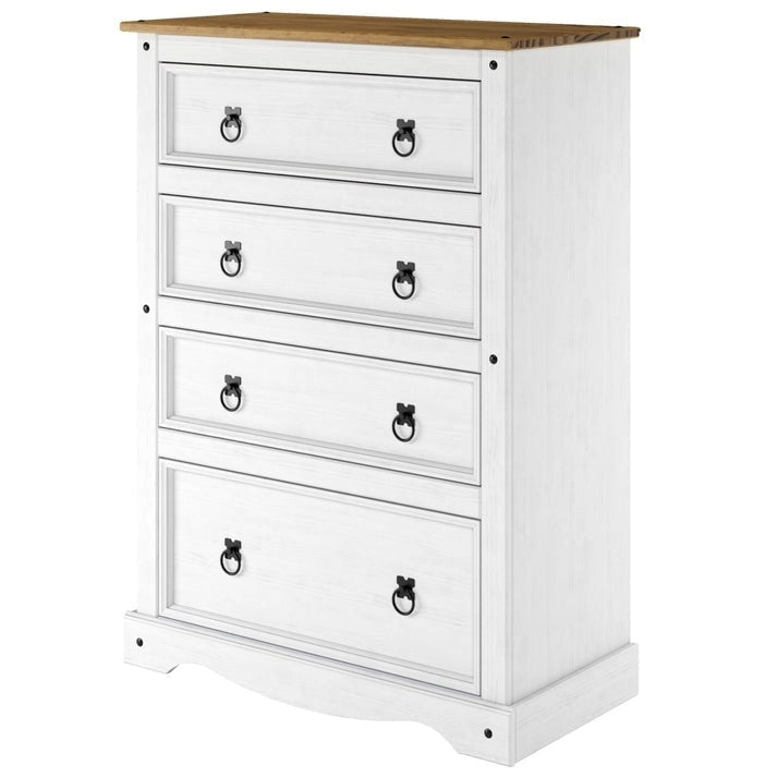 Wood Dresser 4 Drawers Chest