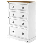 Wood Dresser 4 Drawers Chest