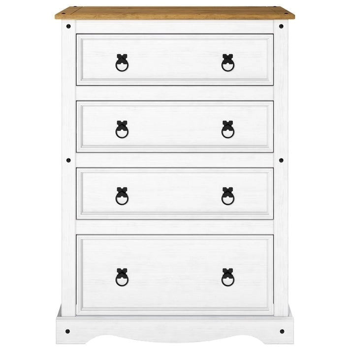 Wood Dresser 4 Drawers Chest