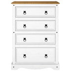 Wood Dresser 4 Drawers Chest