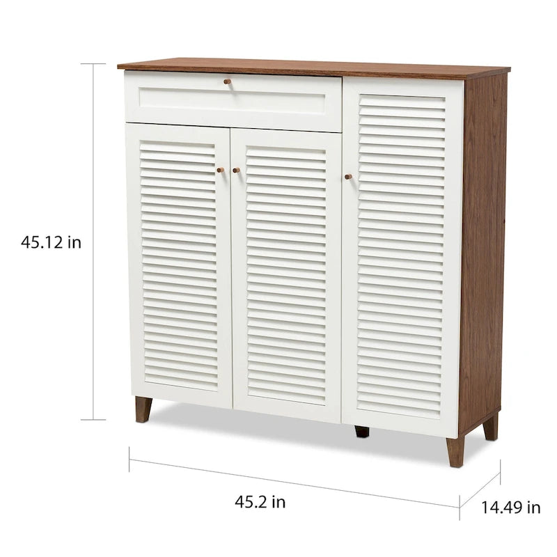 Agnew Modern and Contemporary 11-shelf Shoe Cabinet