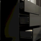 Makeup Desk Rotating Dresser and Desk 6 Drawer Dresser Vanity Makeup