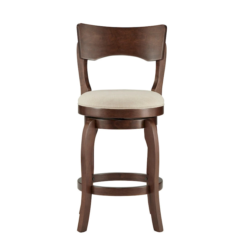 24-Inch Brown Counter Height Swivel Stool