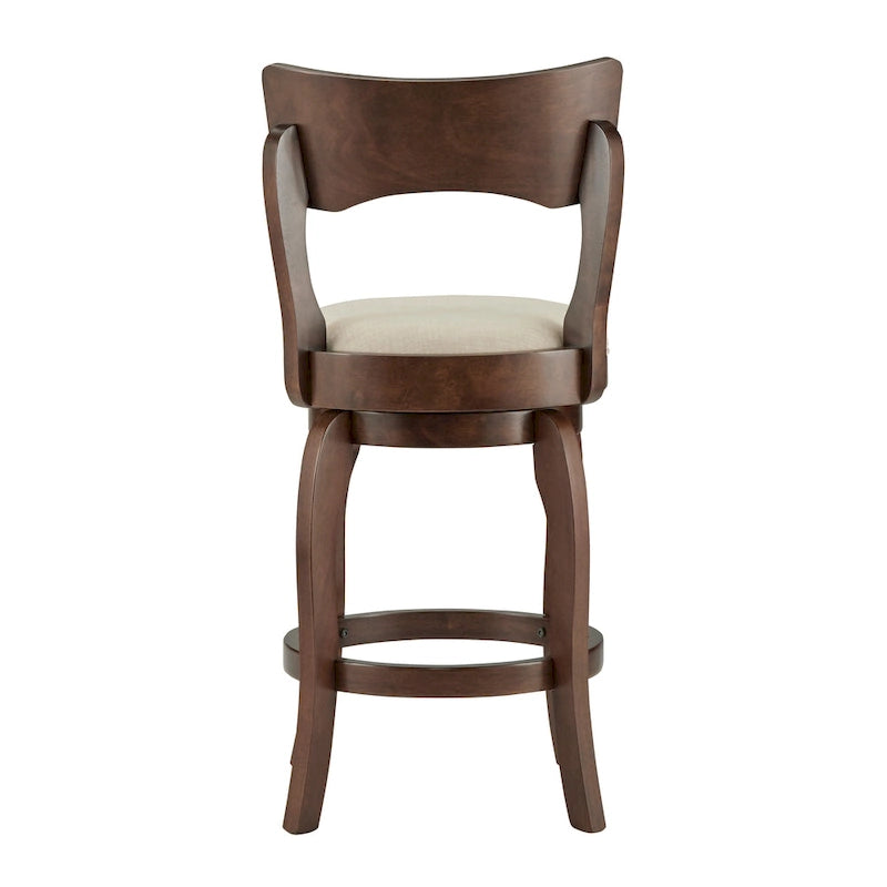 24-Inch Brown Counter Height Swivel Stool