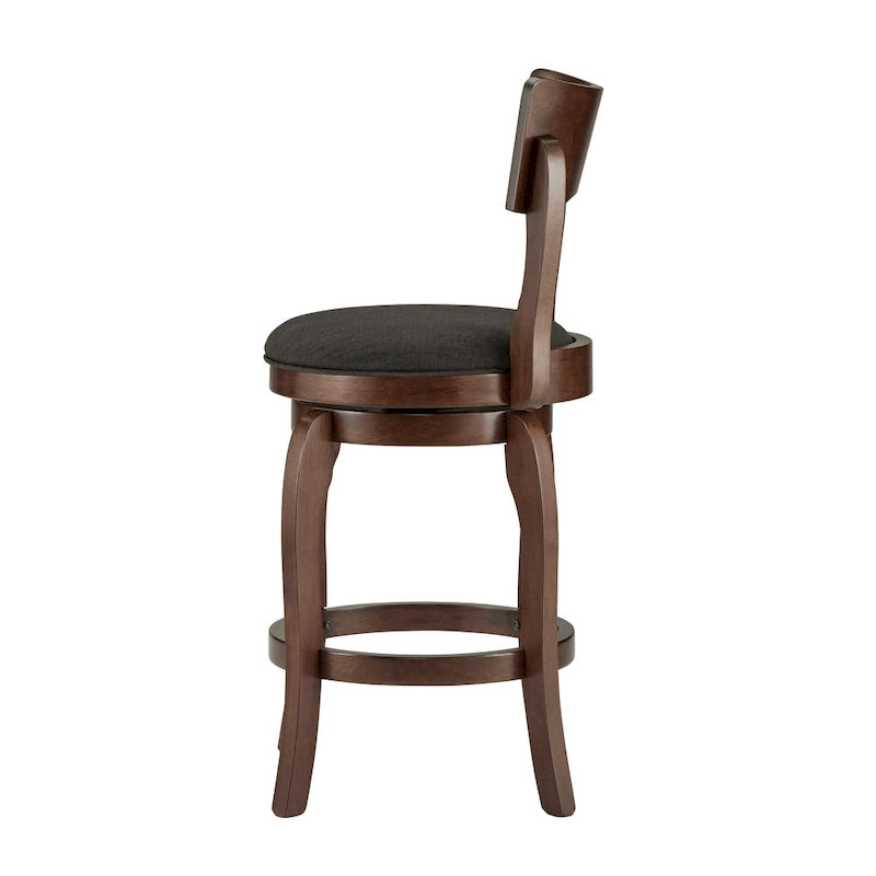 24-Inch Brown Counter Height Swivel Stool
