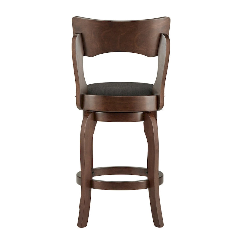 24-Inch Brown Counter Height Swivel Stool