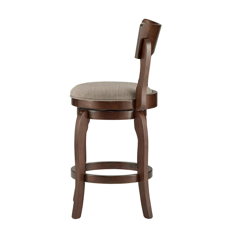 24-Inch Brown Counter Height Swivel Stool