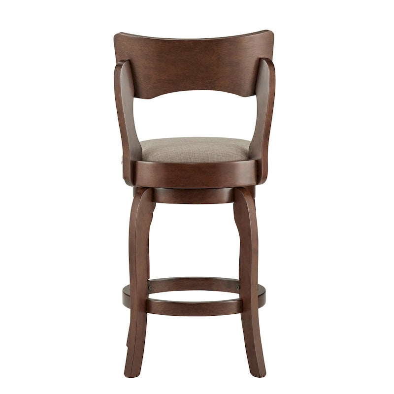24-Inch Brown Counter Height Swivel Stool
