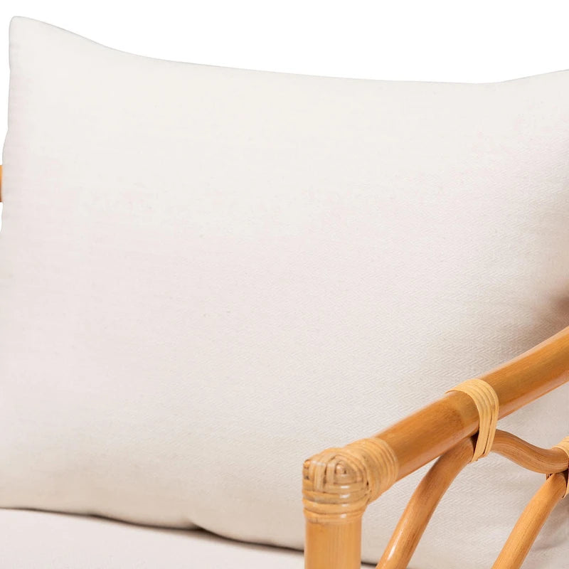 Bohemian Light Honey Rattan Arm Chair