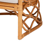 Bohemian Light Honey Rattan Arm Chair